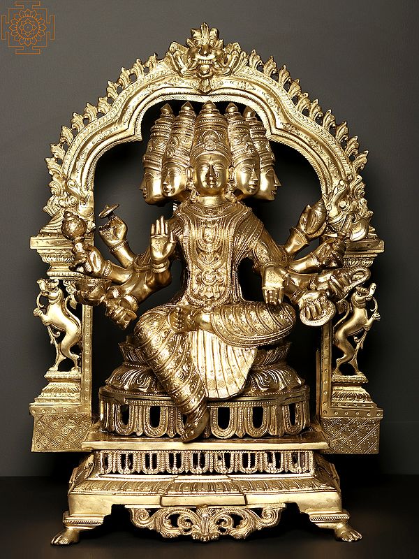 25" Goddess Gayatri - Mother of the Vedas | Bronze Statue