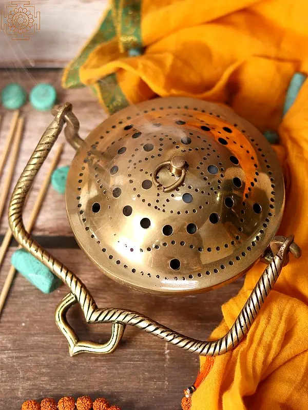 7" Brass Incense Burner