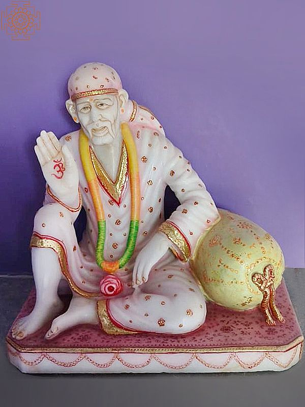 Blessing Sai In White Marble