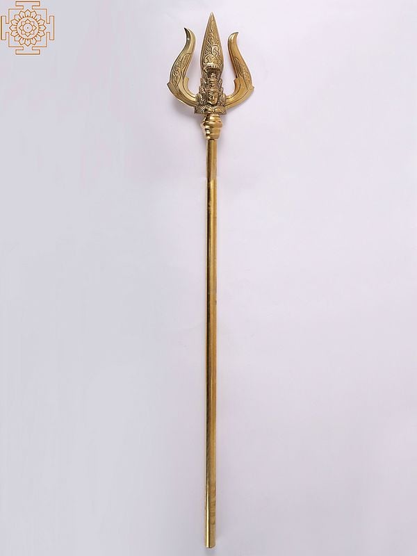 Brass Goddess Mariamman Design Trishul
