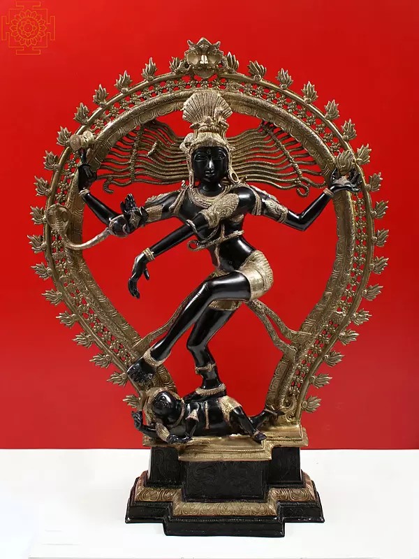 35" Large Dancing Lord Shiva (Ananda-Tandava) | Handmade