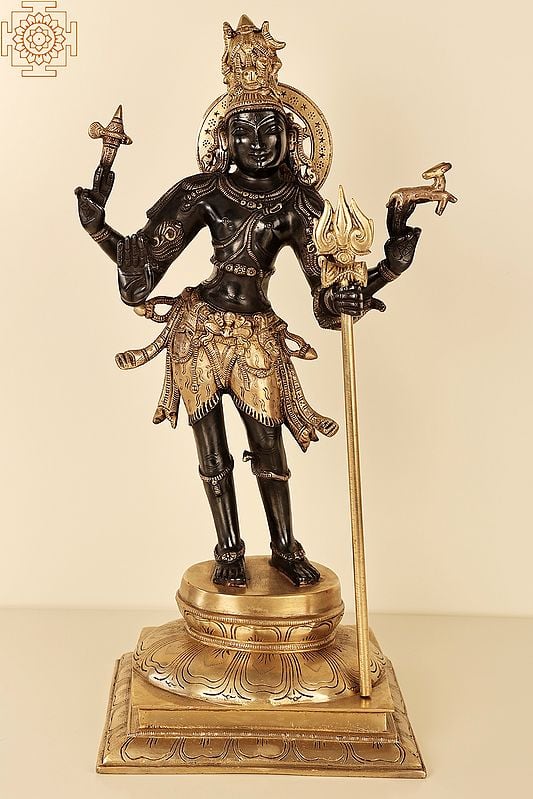 21" Lord Shiva as Pashupatinath | Brass Statue | Handmade | Made In India