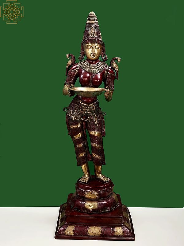 48" Large Size  Deeplakshmi | Brass | Home Decor | Handmade | Made In India