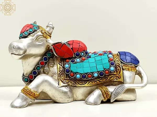 7" Nandi The Mount of Lord Shiva In Brass | Handmade | Made In India