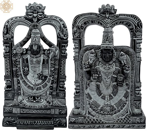 Lord Venkateshvara as Balaji at Tirupati with Goddess Padmavati