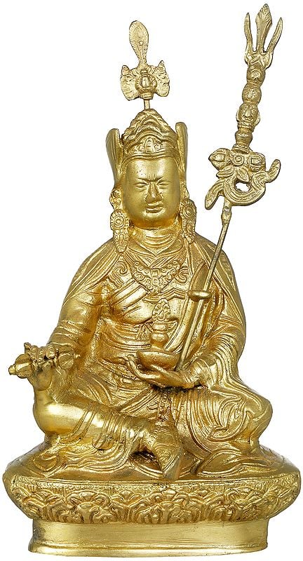 9" Tibetan Buddhist Deity Guru Padmasambhava - The Second Buddha In Brass | Handmade | Made In India