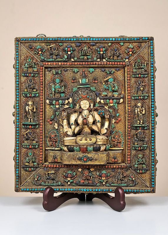 Divine Shadakashari Lokeshvara Mandala