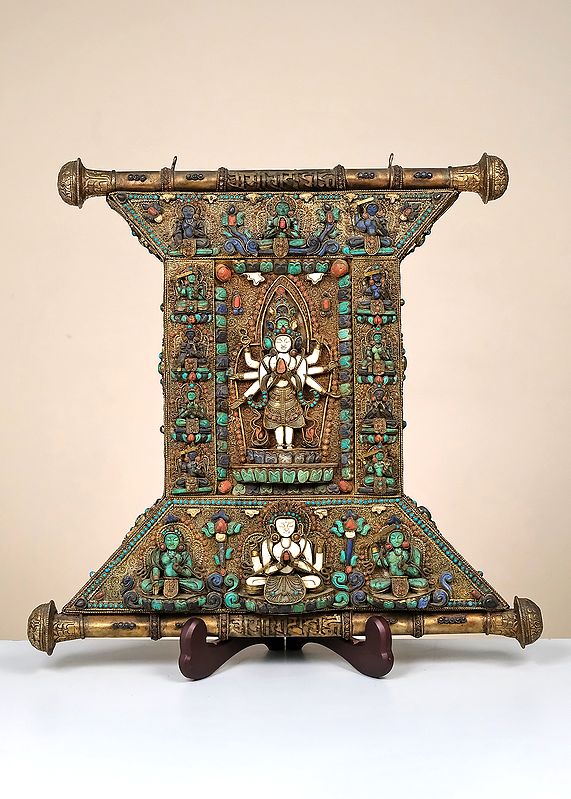 Copper Decorative Lokeshvara  Mandala
