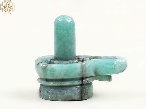 1" Small Shiva Linga Made of Emerald Stone