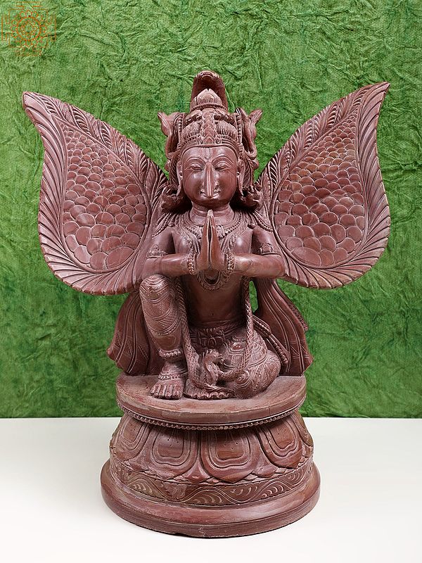 13" Garuda in Namaskara Mudra From Orissa | Handmade