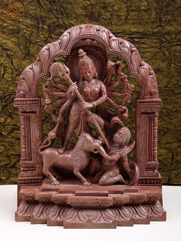 11" Goddess Mahishasura Mardini From Orissa | Handmade