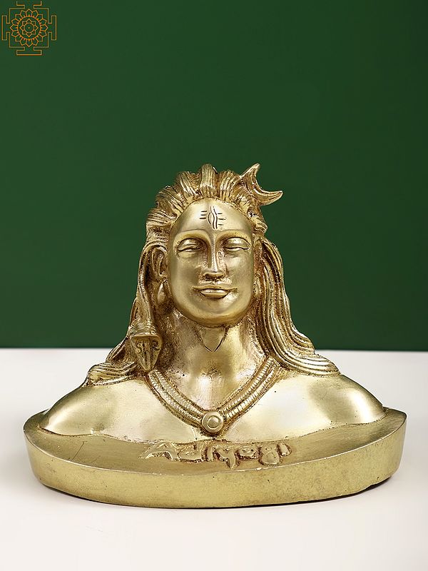 6" Brass Adiyogi Shiva | Handmade