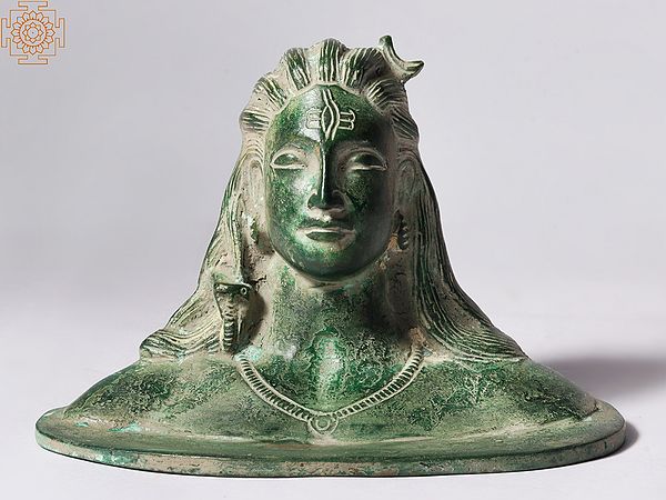 6" Brass Lord Adiyogi Shiva Statue | Handmade