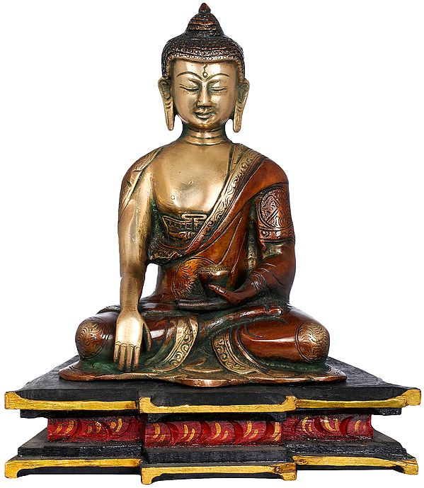 Lord Buddha in Earth Touching Gesture - Tibetan Buddhist