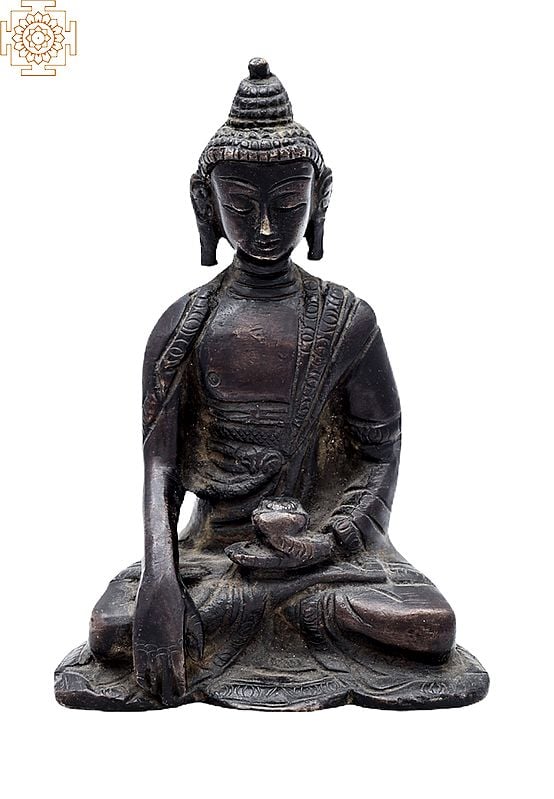 5" Tibetan Buddhist Lord Buddha Brass Statue | Handmade | Made in India