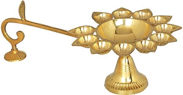 15" Eleven Wicks Aarti in Brass | Handmade | Made in India