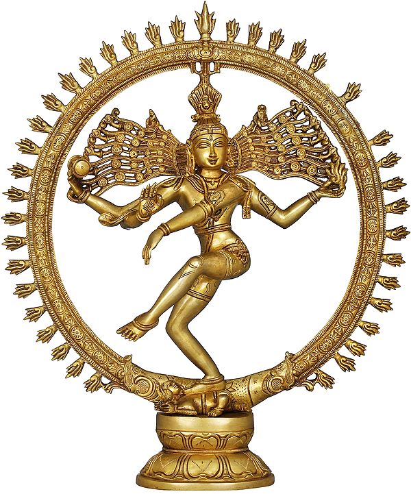20" Lord Shiva as Nataraja - King of Dancers In Brass | Handmade | Made In India