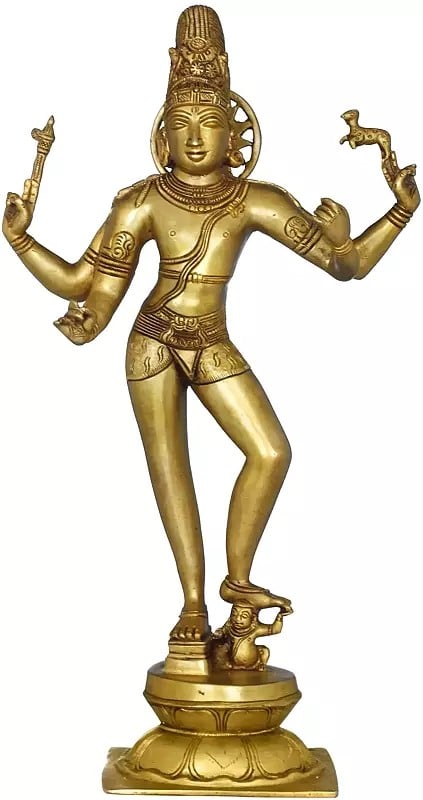 19" Lord Shiva as Pashupatinath (The Lord Of The Animals) In Brass | Handmade | Made In India