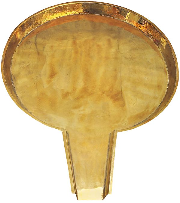26" Large Size Circular Abhisheka Patra For Abhishekam In Brass | Handmade | Made In India