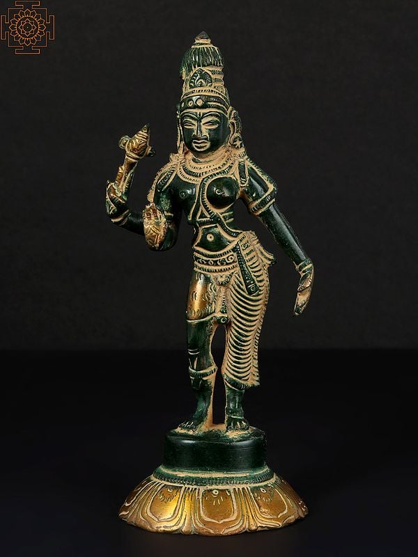 6" Brass Ardhanarishvara Sculpture (Shiva Shakti) | Handmade | Made in India