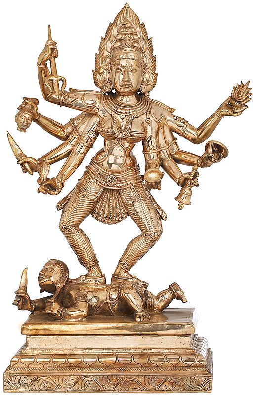 19" Goddess Kali | Madhuchista Vidhana (Lost-Wax) | Panchaloha Bronze from Swamimalai