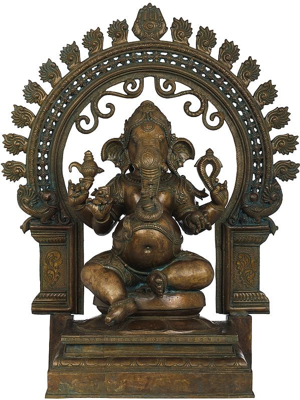 Chaturbhuja Ganesha in Bronze