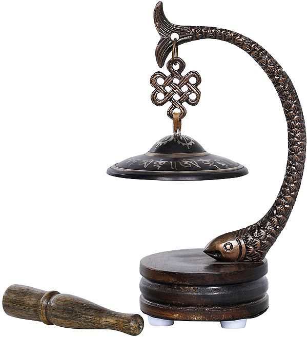 Endless Knot Gong On Fish Stand
