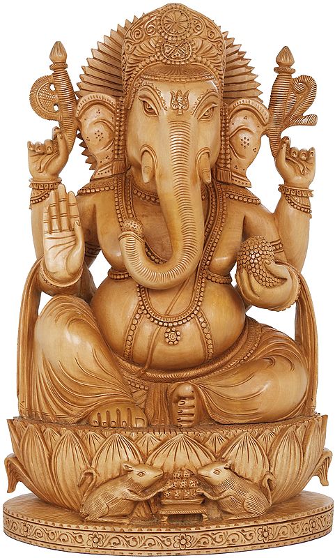Ganesha On Lotus Seat