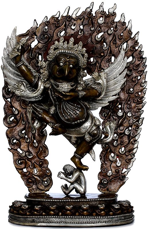 Dancing Garuda With One Leg Raised Up High (Tibetan Buddhist) Made in Nepal