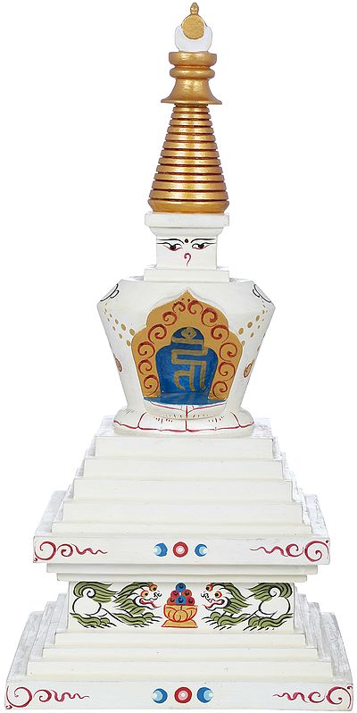 (Tibetan Buddhist ) Svayambhunath Votive Stupa - Made in Nepal