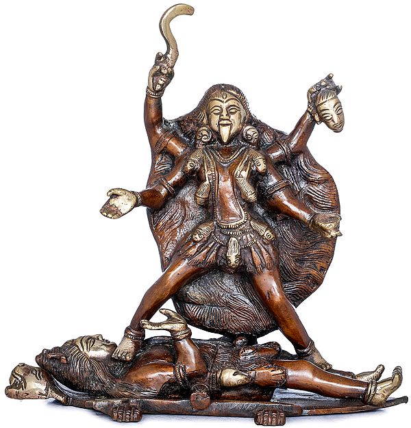 8" The Wrath of Kali In Brass | Handmade | Made In India