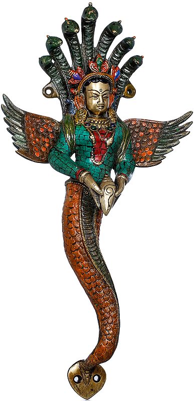 13" Naga Kanya (Snake Maiden) In Brass | Handmade | Made In India