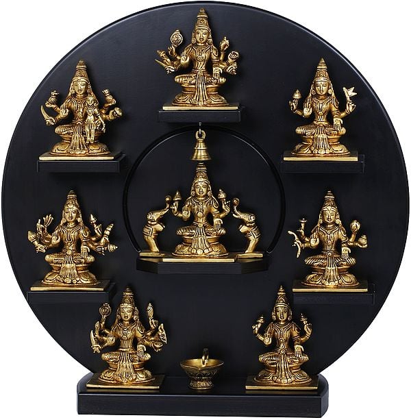 21" Ashtalakshmi Panel In Brass | Handmade | Made In India