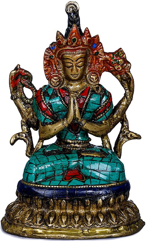 Tibetan Buddhist Bodhisattva Chenrezig (Small Statue)