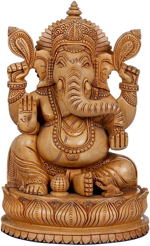 Shri Ganesha Carved in Wood
