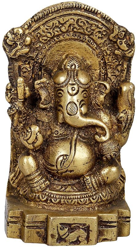 4" Bhagawan Ganesha - Small Size In Brass | Handmade | Made In India