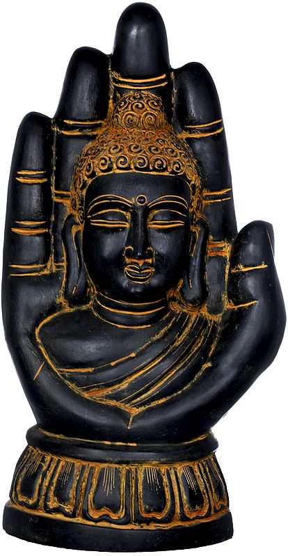 21" Large Size Buddha in Hand - Tibetan Buddhist In Brass | Handmade | Made In India