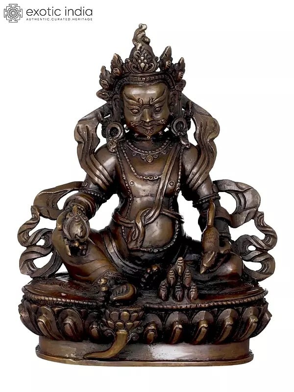 Copper Kubera Idol - Statue From Nepal