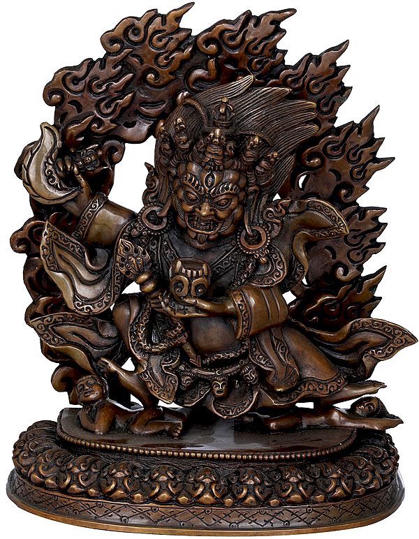 Tibetan Buddhist Two Armed Fine Mahakala - Made in Nepal