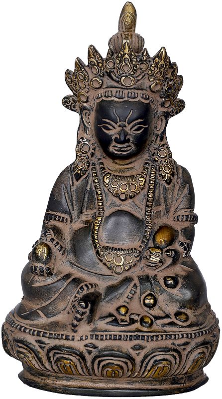 9" Kubera - The God of Wealth In Brass | Handmade | Made In India