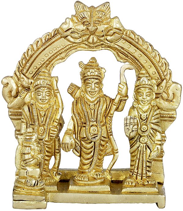 4" Small Rama Durbar In Brass | Handmade | Made In India