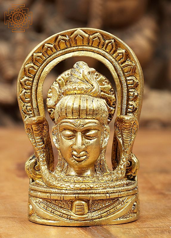 3" Small Mukhalingam in Brass | Handmade | Made in India