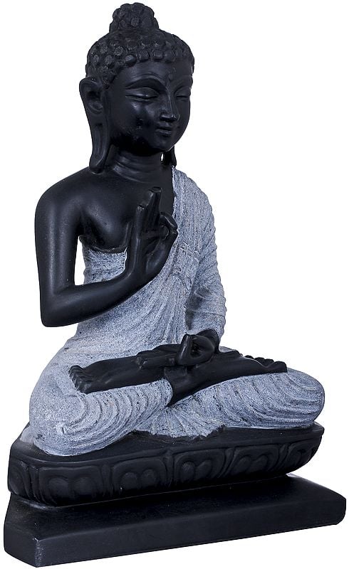 Padmasana Buddha, His Hands In Dharmachakra Mudra
