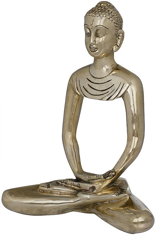 9" Stylized Buddha - Tibetan Buddhist In Brass | Handmade | Made In India