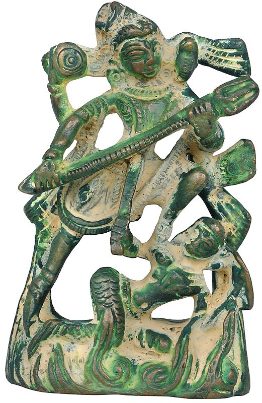 Small 2" Andhakasuravadha Leela of Lord Shiva In Brass | Handmade | Made In India