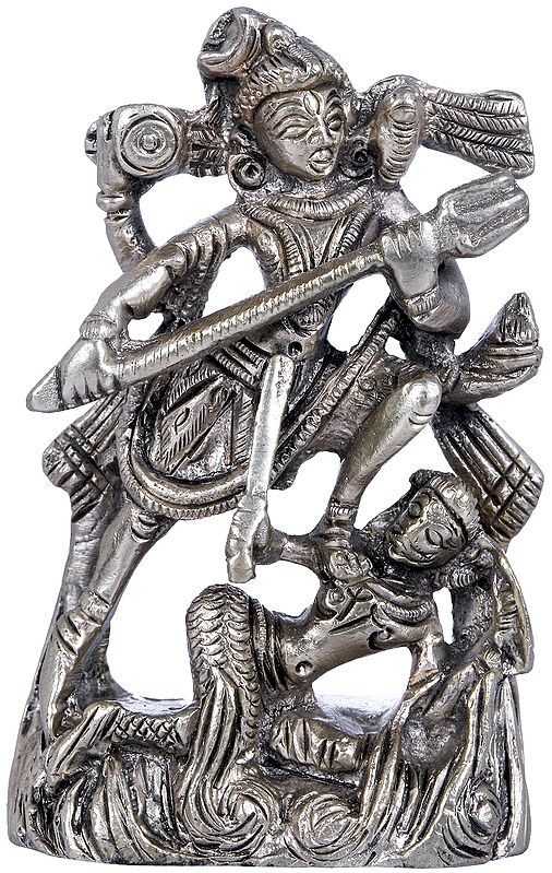 Small 2" Andhakasuravadha Leela of Lord Shiva In Brass | Handmade | Made In India