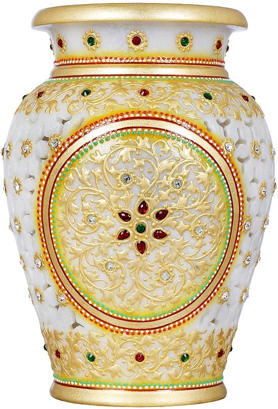 Decorated Flower Vase From Jaipur