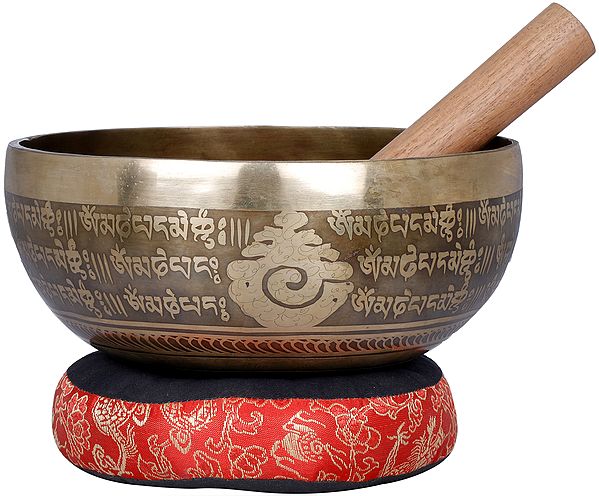 7" Vishva-Vajra Singing Bowl - Tibetan Buddhist | Handmade |