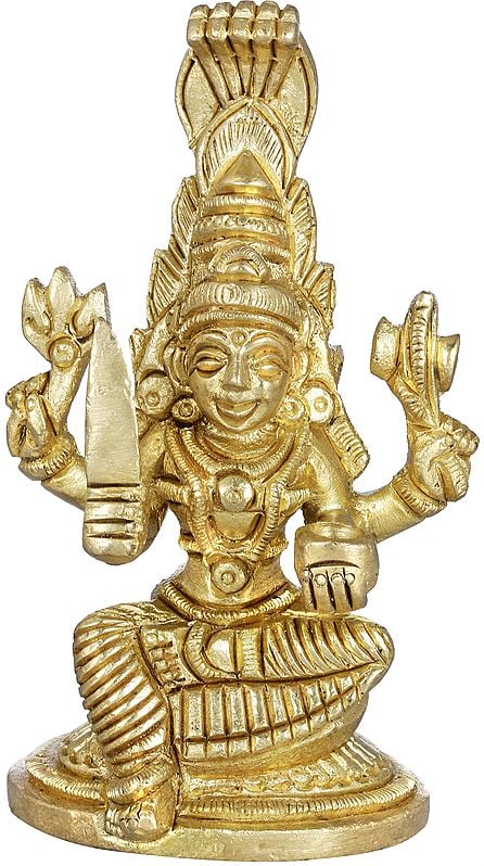 3" Goddess Mariamman In Brass | Handmade | Made In India