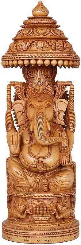 The Royal Splendor of Superfine Ganesha (A Conch Ganesha on Reverse)